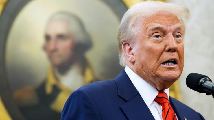 לא עוסק רק בגורל עזה. טראמפ (צילום: Andrew Harnik/Getty Images) טראמפ