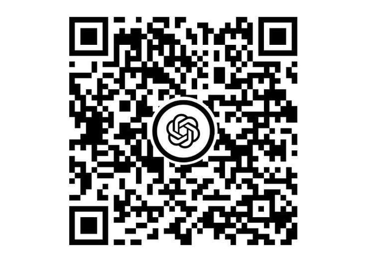 קוד ה-QR לתחילת שיחה עם ChatGPT בוואטסאפ