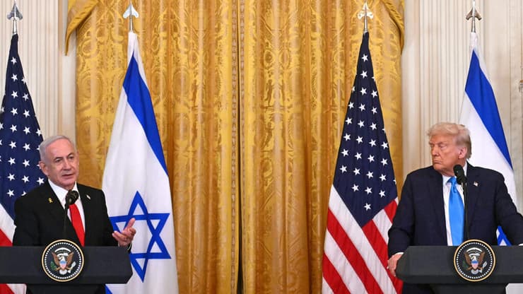 ראש הממשלה בנימין נתניהו ונשיא ארה"ב דונלד טראמפ במסיבת העיתונאים בבית הלבן