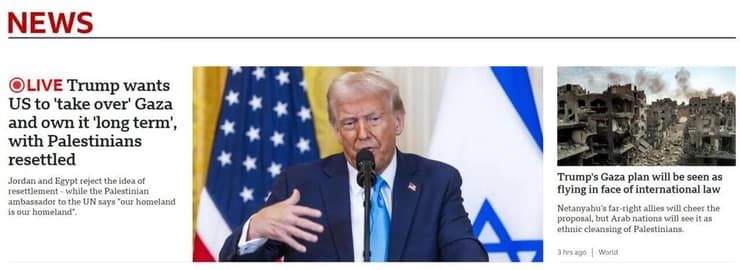 תוכנית עזה של טראמפ סיקור בעולם
