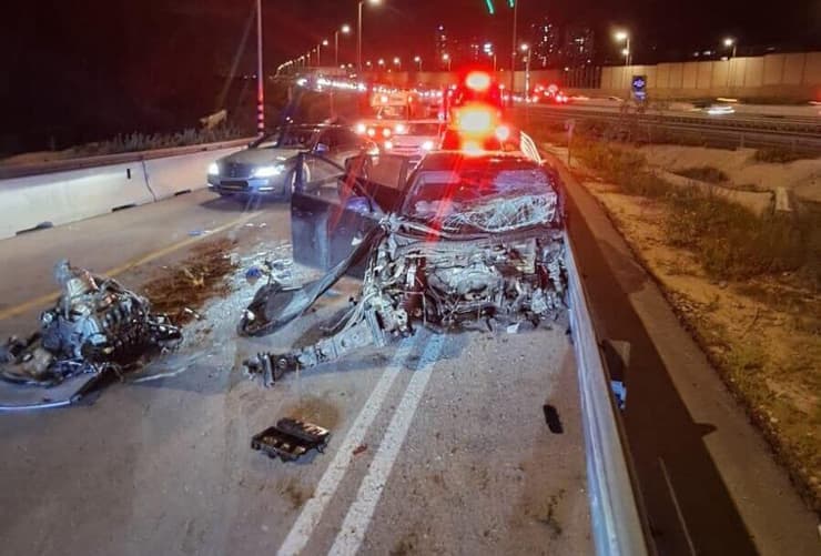 תאונת דרכים בכביש 2 בסמוך למחלף אולגה