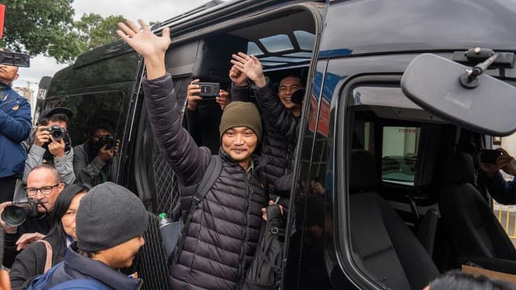 צילום: שלו שלום שחרור החטופים התאילנדים מבי"ח אסף הרופא