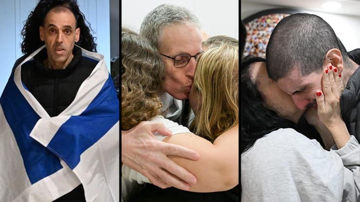  3 החטופים אחרי שחרורם