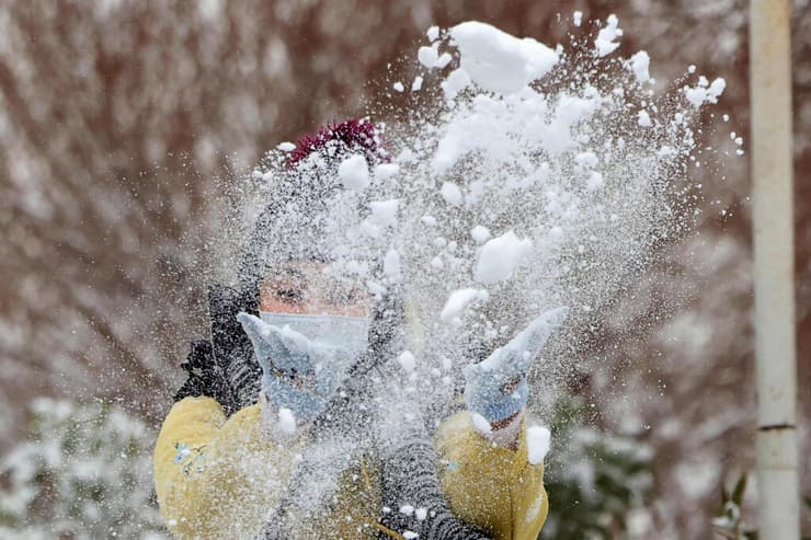 שלג ב טהרן איראן