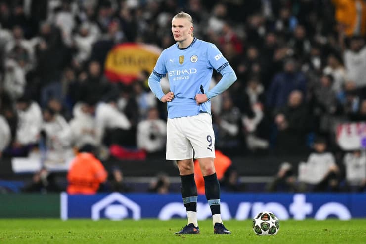 סיטי ספגה הפסד ביתי לראשונה במשחק בו הוא כובש. ארלינג הולאנד (Oli SCARFF / AFP) שחקן מנצ'סטר סיטי ארלינג הולאנד