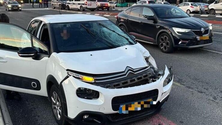 זירת התאונה בחיפה