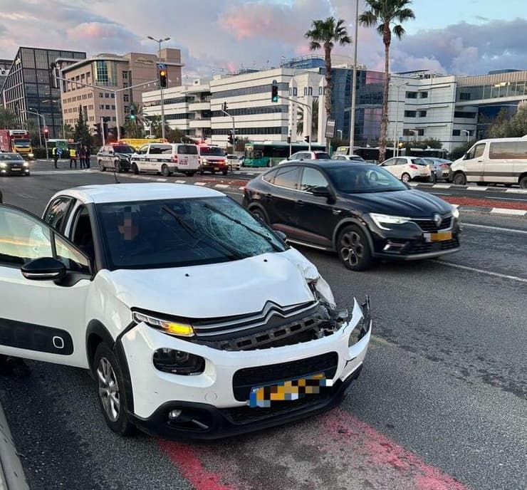 זירת התאונה בחיפה