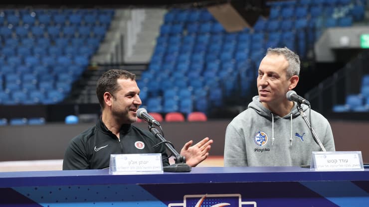 שיבחו אחד את השני. קטש ואלון (צילום: אלכס קולומויסקי) קטש ואלון