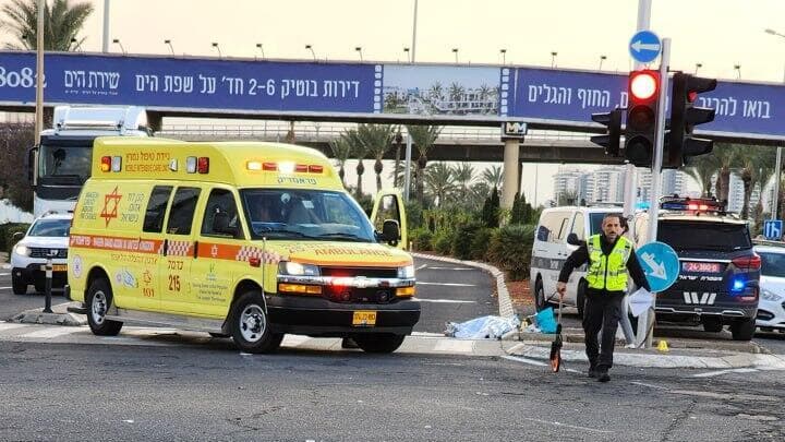 זירת התאונה בחיפה