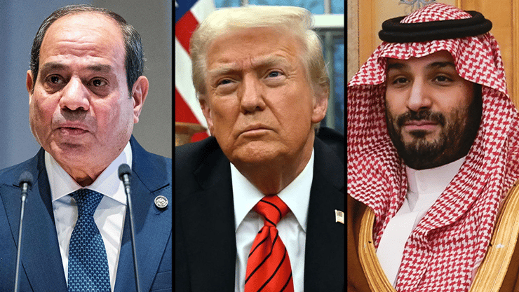 שלישים מוחמד בן סלמאן, א-סיסי (נשיא מצרים) ו דונלד טראמפ