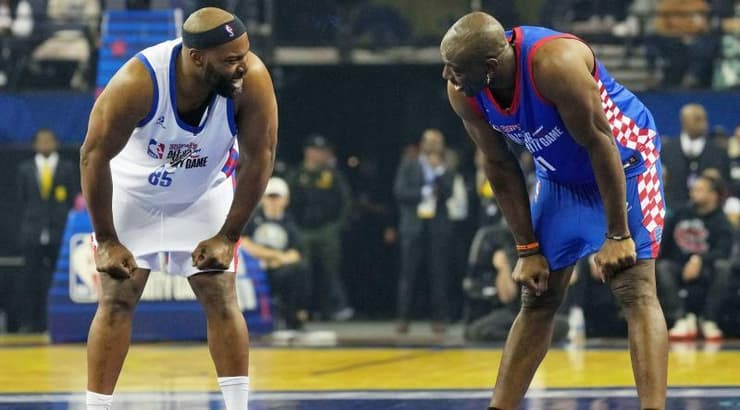 בארון דייויס וטרל אוונס במשחק הסלבריטאים