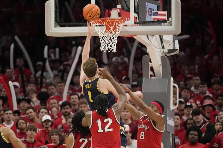 וולף עולה לסל (צילום: (AP Photo/Sue Ogrocki) דני וולף