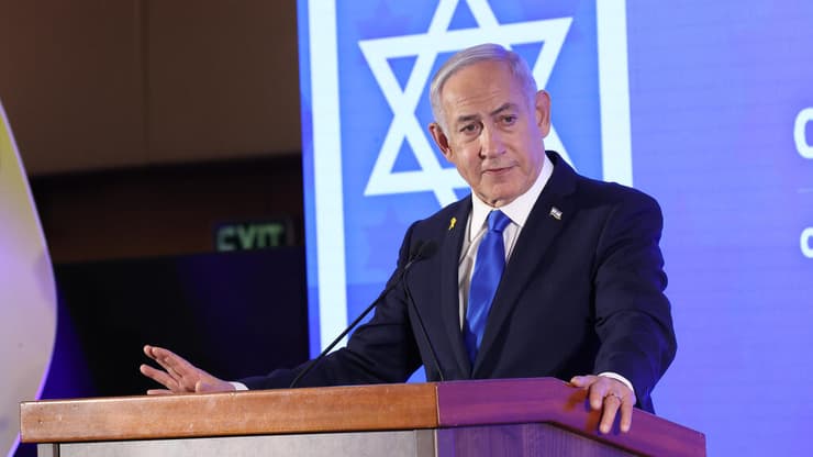 נתניהו: "אלה ימים חשובים עבור העם היהודי" (צילום: עמית שאבי) ראש הממשלה בנימין נתניהו בועידת הנשיאים בירושלים