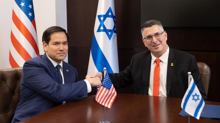 שר החוץ גדעון סער פגישה עם מרקו רוביו מזכיר המדינה של ארה"ב ב ירושלים