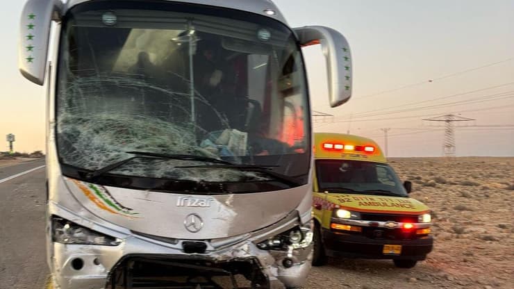 זירת התאונה בכביש 40