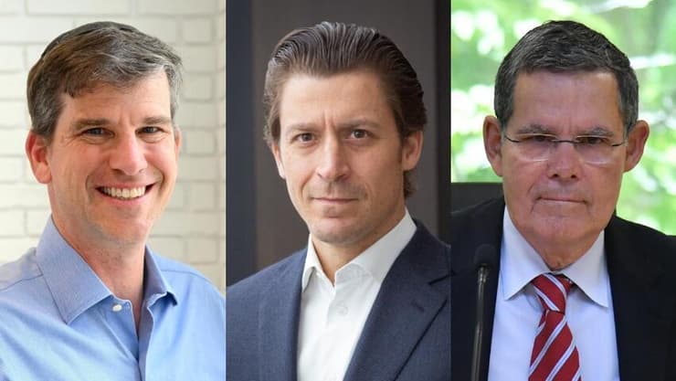 מימין: שלמה ינאי, דובי פרנסס ומייקל אייזנברג