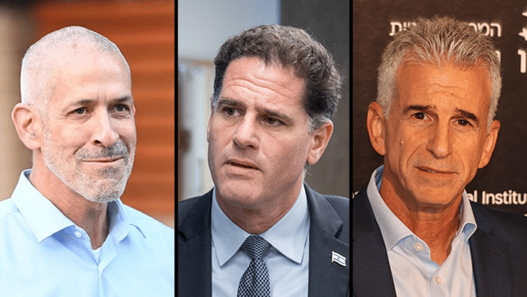 ראש המוסד דדי ברנע, השר רון דרמר, וראש השב"כ רונן בר (צילום: יריב כץ, מיל סלמן, יאיר שגיא) דדי ברנע, רון דרמר, רונן בר