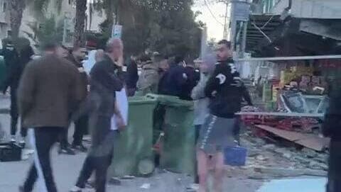  זירת הפיצוץ של מטען בטייבה