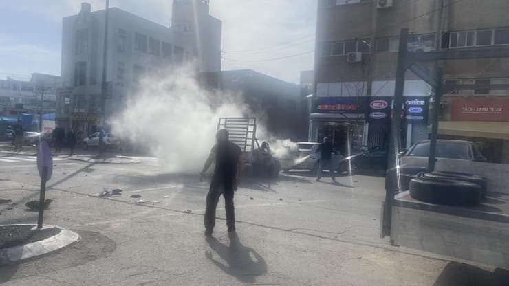 פיצוץ אופנוע ברחוב שוקן בתל אביב