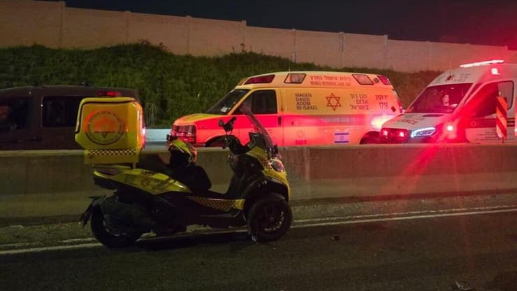 זירת תאונת הדרכים בכביש 471