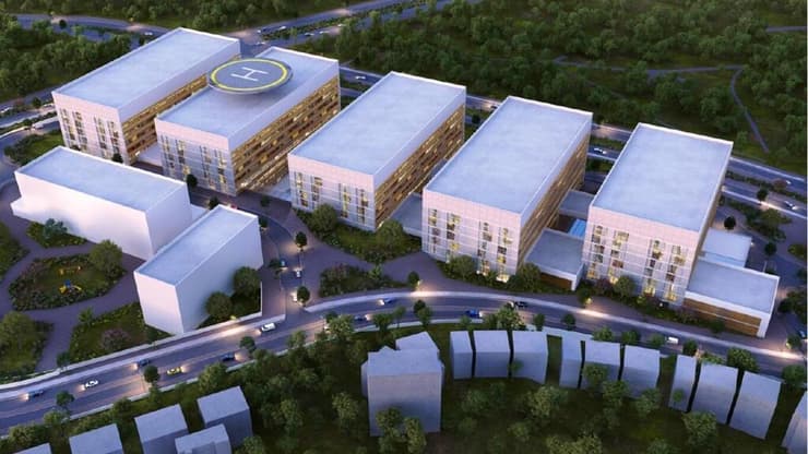 בית החולים החדש בבית שמש (הדמיה: קולקר קולקר אפשטיין אדריכלים) בית חולים חדש בעיר בית שמש