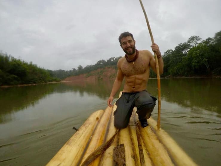 בנהר המדידי, בוליביה (צילום: מהאלבום הפרטי) עמרי כהן, כביש הפאן-אמריקאי