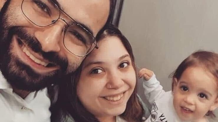 ברק משולם ז״ל אישתו אריאלה והילדים הבת עלמא והבן ליאו