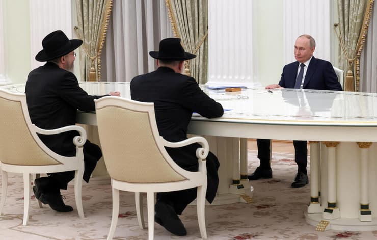 נשיא רוסיה ולדימיר פוטין פגישה עם הרב ברל לאזאר