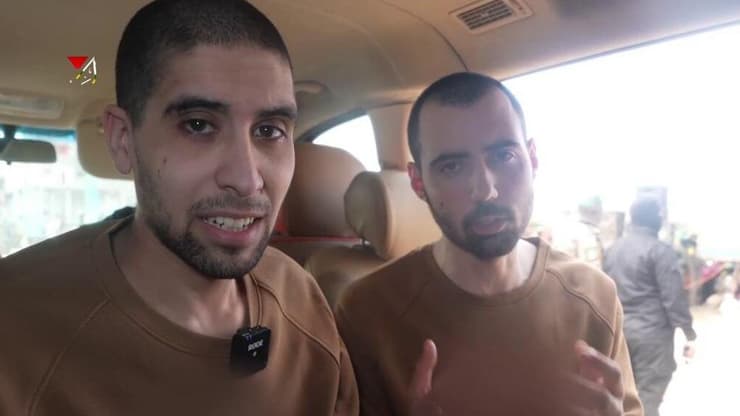 חמאס הביא את גיא גלבוע דלל ואביתר דוד לצפות בטקס השחרור של חטופים אחרים  