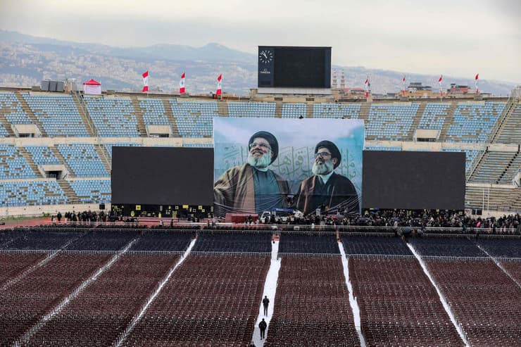 הכנות להלוויית נסראללה וספי א-דין