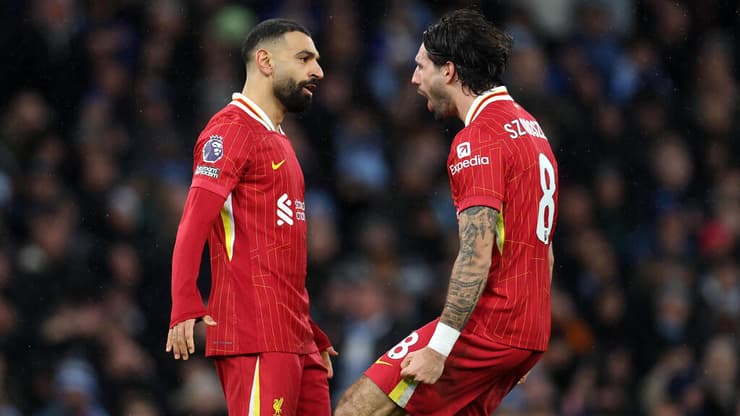 סובוסלאי וסלאח (צילום: Alex Pantling/Getty Images) הכובשים והמבשלים של הערב. סובוסלאי וסלאח