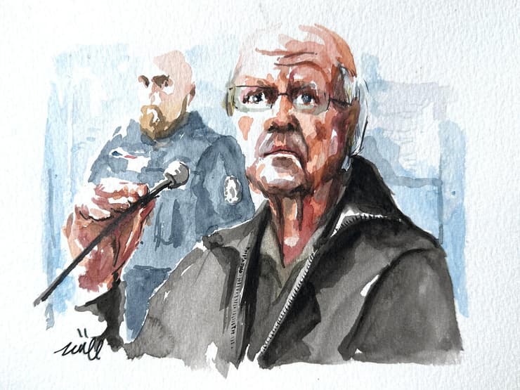 צרפת משפט רופא מנתח התעללות מינית ב ילדים ז'ואל לה סקוארנק מופיע ב בית המשפט