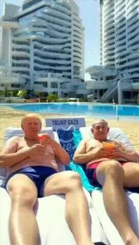 טראמפ נעץ וידאו של עתידה של עזה ברשת חברתית