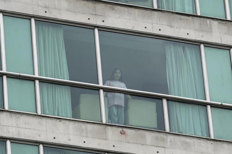 פנמה סיטי מחוץ למלון שבו מוחזקים מהגרים שגורשו מ ארה"ב