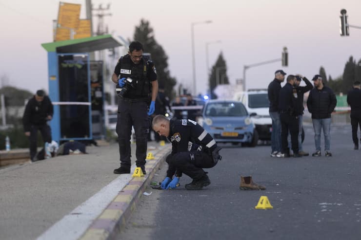 זירת פיגוע הדריסה בצומת כרכור וצומת גן שמואל