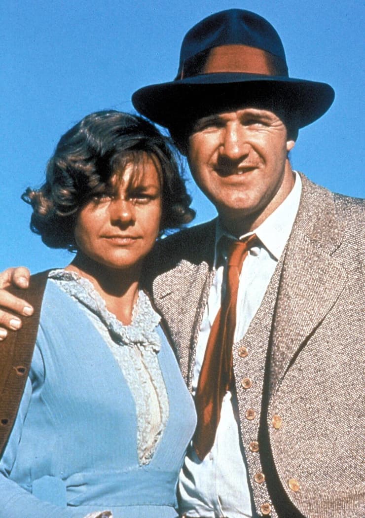 ג'ין הקמן לצד השחקנית אסטל פרסונס, מתוך "בוני וקלייד"