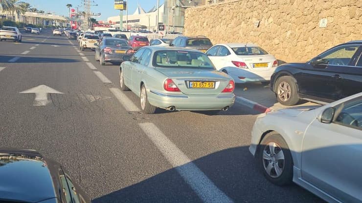 הפקקים בשבת בכניסה לביג גלילות