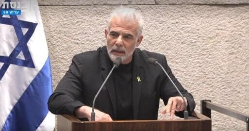 יאיר לפיד במליאה הכנסת