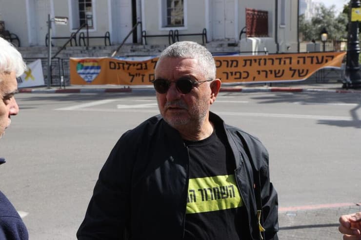 דני אלגרט אחיו של איציק אלגרט ז"ל במסע הלווייתו בראשון לציון