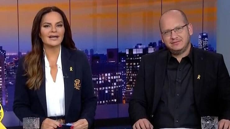 אופריה אסייג וחיים לוינסון (צילום: צילום מסך, קשת 12) אופריה אסייג וחיים לוינסון