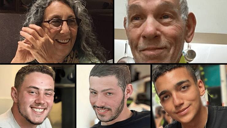 גדי חגי, ג'ודי ויינשטיין חגי, עידן אלכסנדר, עומר נאוטרה ואיתי חן. מגעים גם לשחרור שאר החטופים האמריקנים עידן אלכסנדר, עומר נאוטרה, איתי חן, גדי חגי, ג'ודי ווינשטיין חגי
