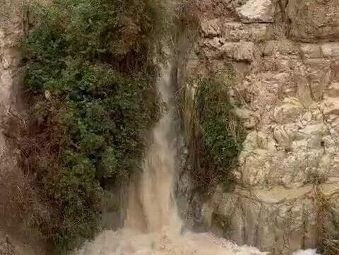 זרימה חזקה בנחל דוד