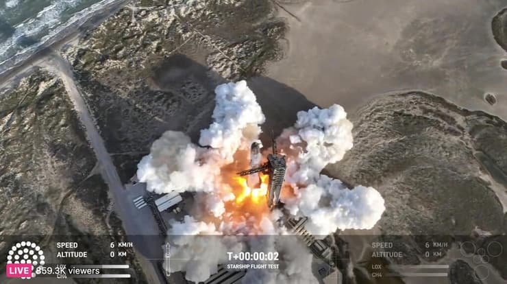 שיגור החללית מדרום טקסס