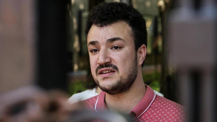 מתואר כמי שקישר בין המוחים לגורמים מזוהי חמאס. מחמוד חליל (צילום: REUTERS/Jeenah Moon) מחמוד חליל, מפגין פרו-פלסטיני בוגר אוניברסיטת קולומביה