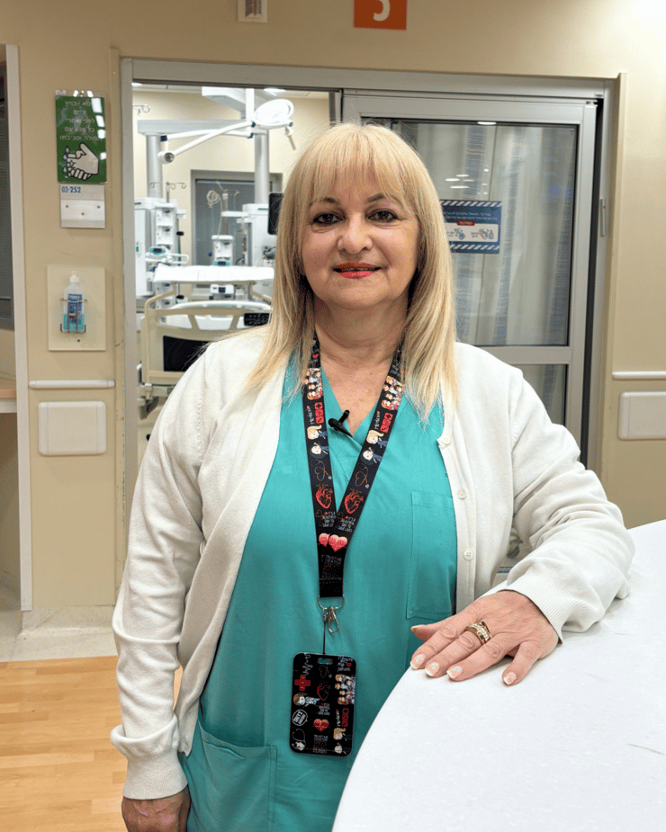 "בשבילי זה היה שיא מאוד מאוד מרגש, עד כדי בכי", יהודית וקנין, אחות טיפול נמרץ לב (גיל יוחנן) יהודית וקנין אחות טיפול נמרץ לב הדסה