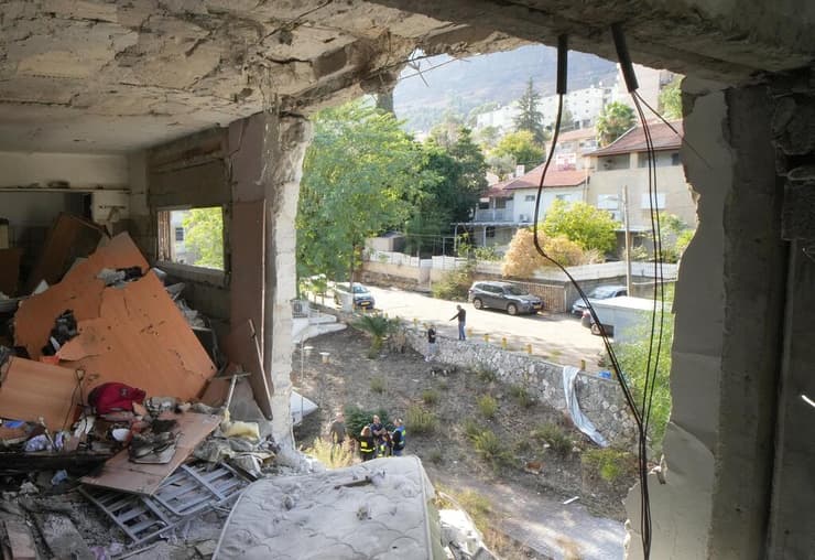 מבנה פגוע בקריית שמונה