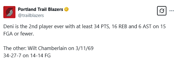 צילום מסך מתוך טוויטר הציוץ של פורטלנד על דני אבדיה