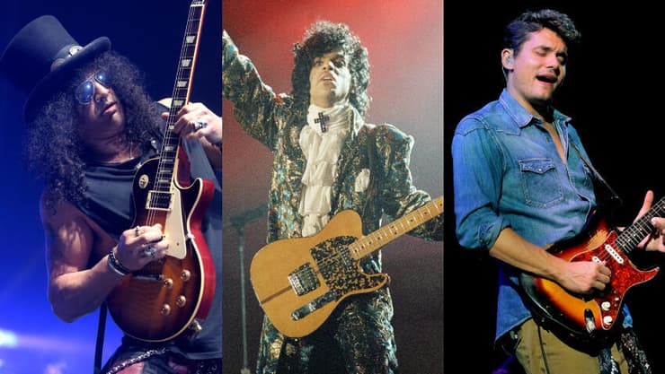 מימין: ג'ון מאייר, פרינס, סלאש (צילום: AP) מימין: ג'ון מאייר, פרינס, סלאש