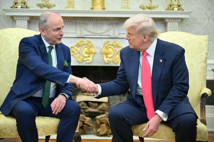 טראמפ וראש ממשלת אירלנד מייקל מרטין