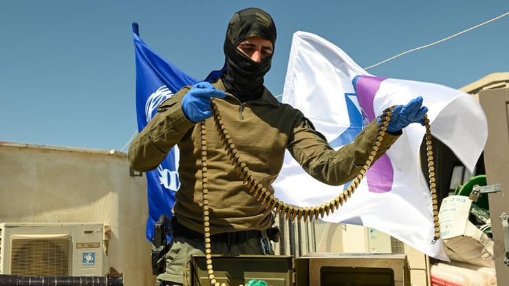מצבור אמל"ח שהוחרם בבנימין על ידי לוחמי גדוד רם